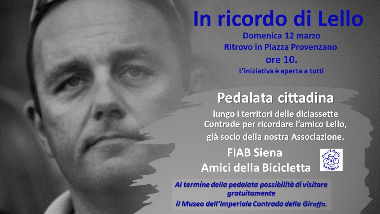 Il 12 marzo una pedalata cittadina per ricordare Lello Ginanneschi