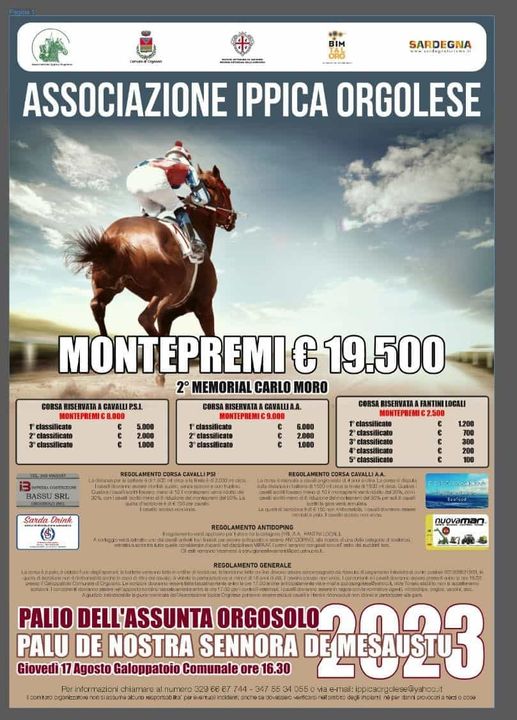 Sardegna: il 17 agosto si corre ad Orgosolo