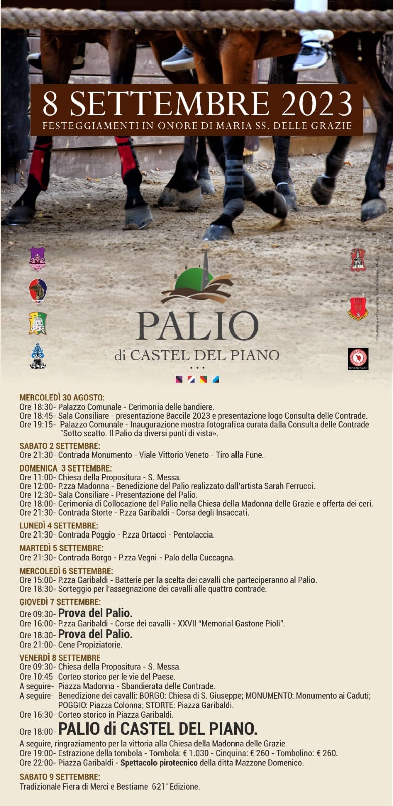 Castel del Piano: il programma del palio 2023