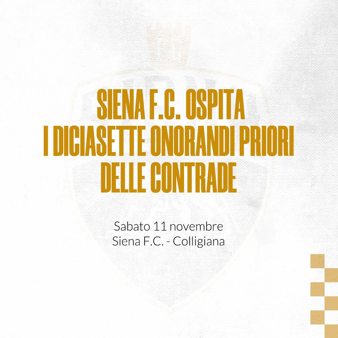 Oggi i 17 Priori saranno presenti alla partita Siena FC-Colligiana