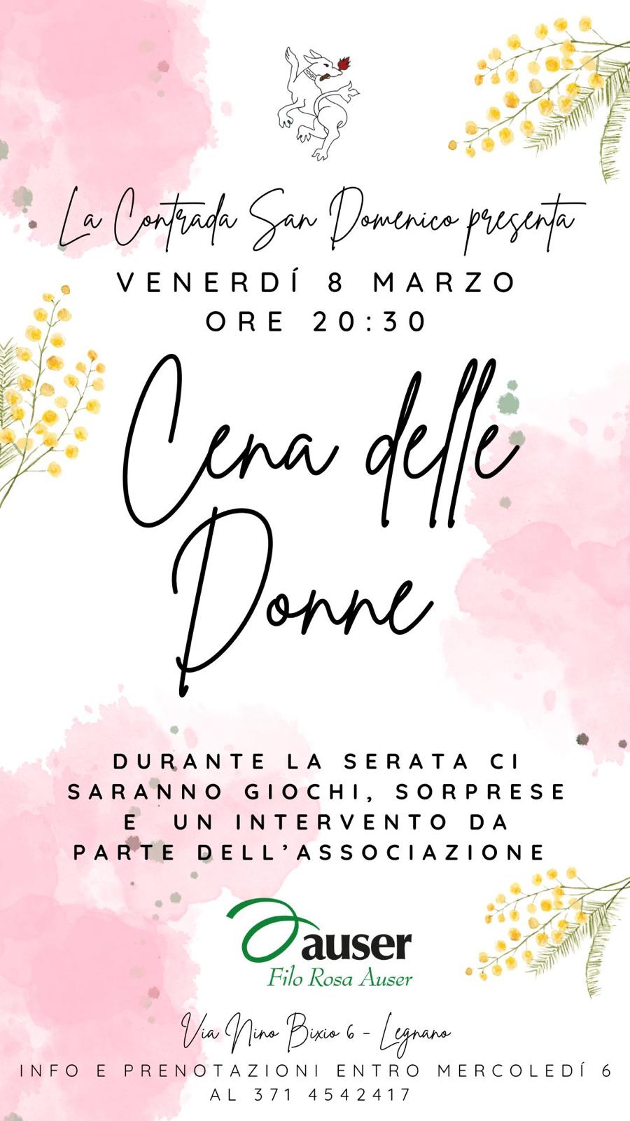 Legnano: cena delle donne nella contrada San Domenico