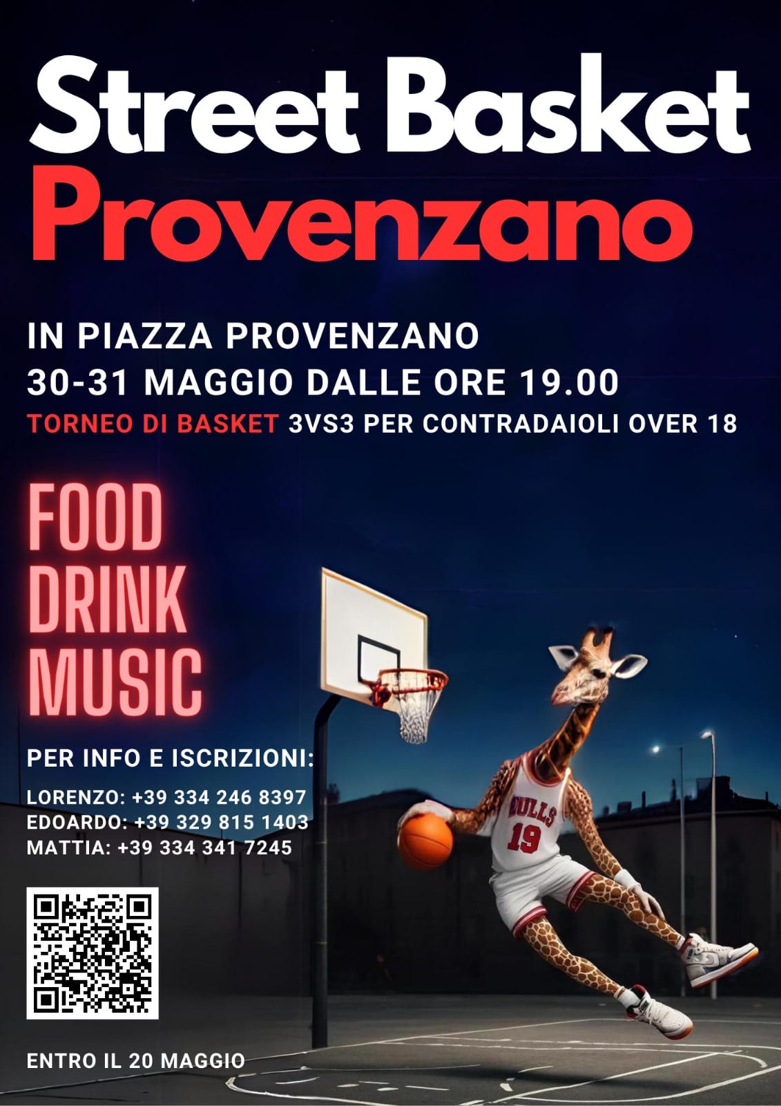 Giraffa: al via lo Street Basket Provenzano