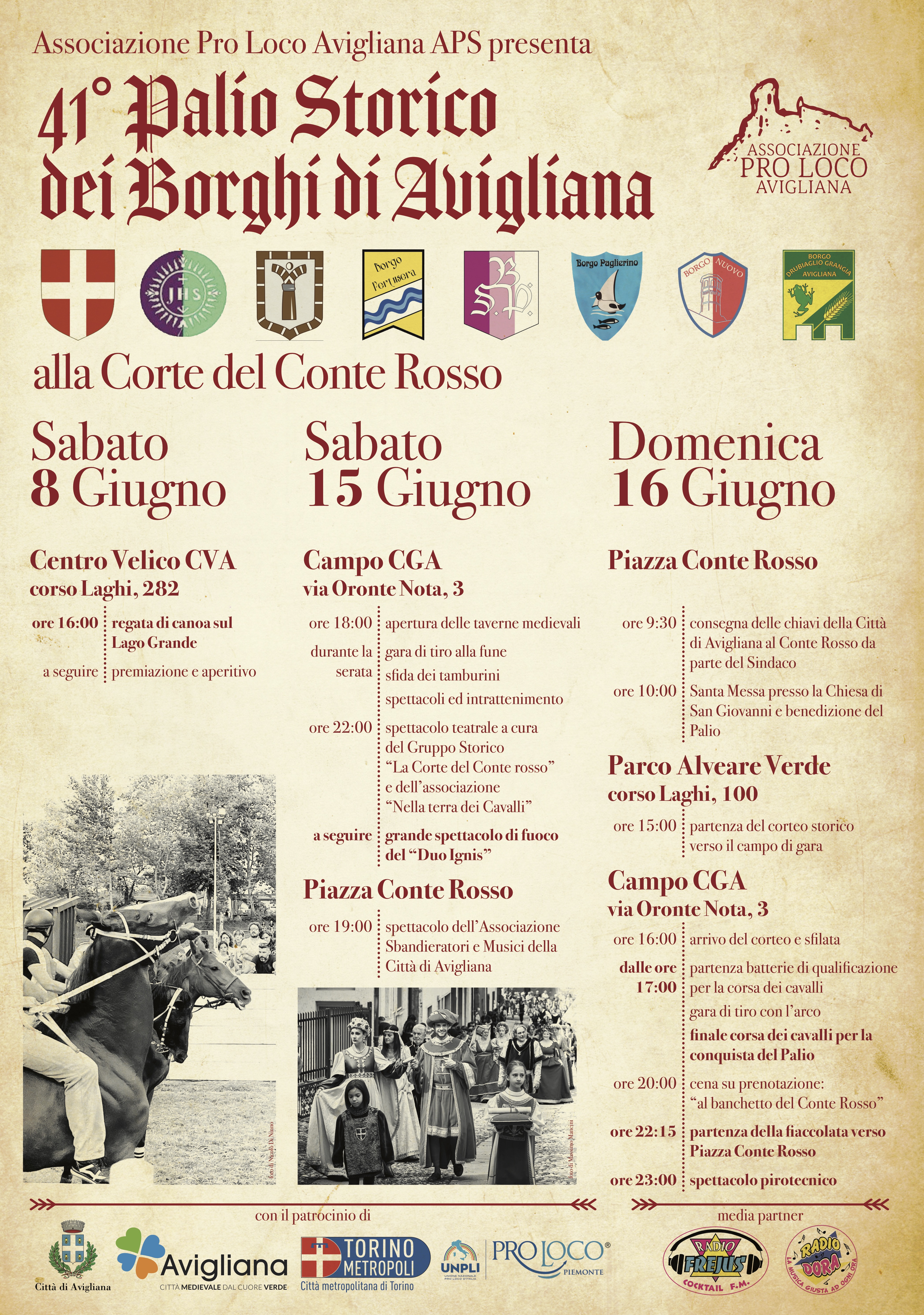 Domenica si corre il palio dei Borghi di Avigliana