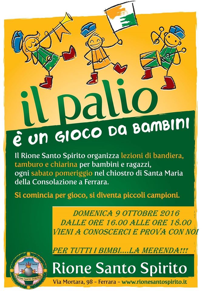 Ferrara: il Rione Santo Spirito apre le sue porte a tutti i bambini