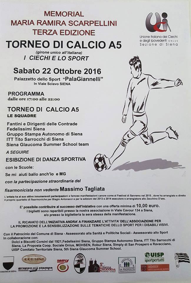 Sabato 22 fantini e dirigenti delle Contrade saranno impegnati in un torneo di calcetto