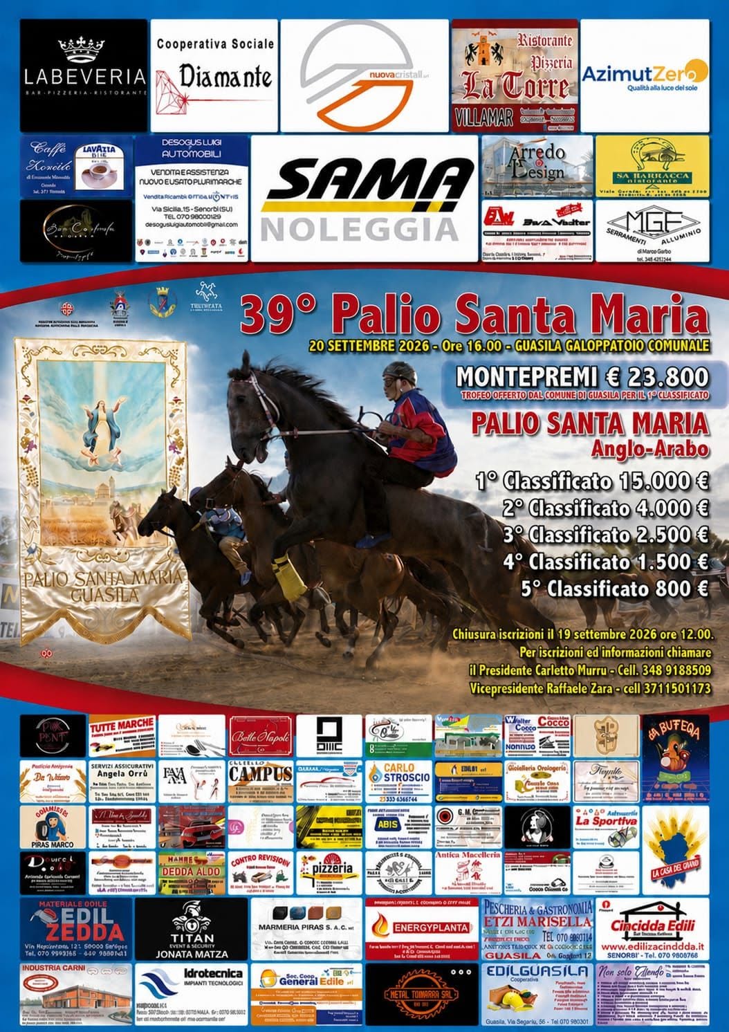 Oggi si corre il Palio di Santa Maria a Guasila 