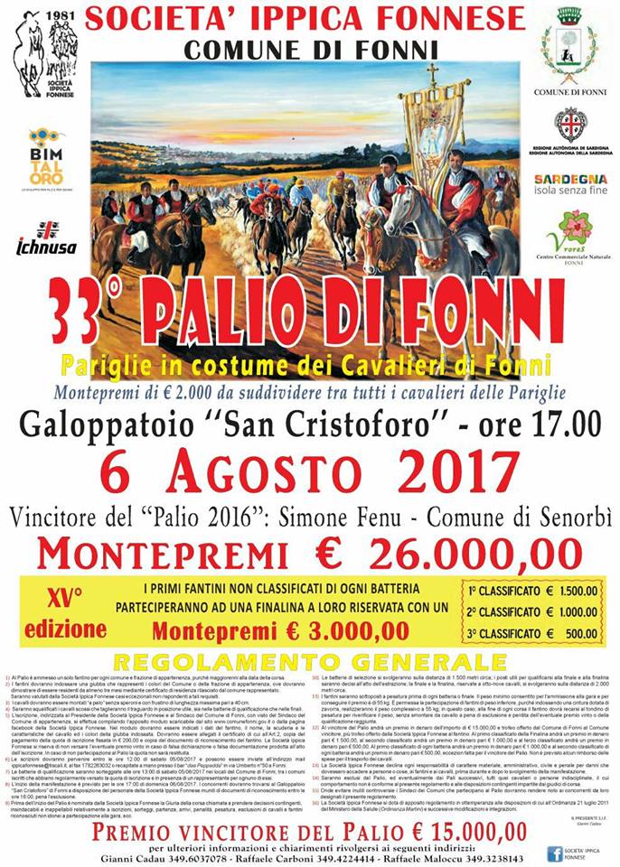 Palio di Fonni: vince Biagio Murgia per Buddusò