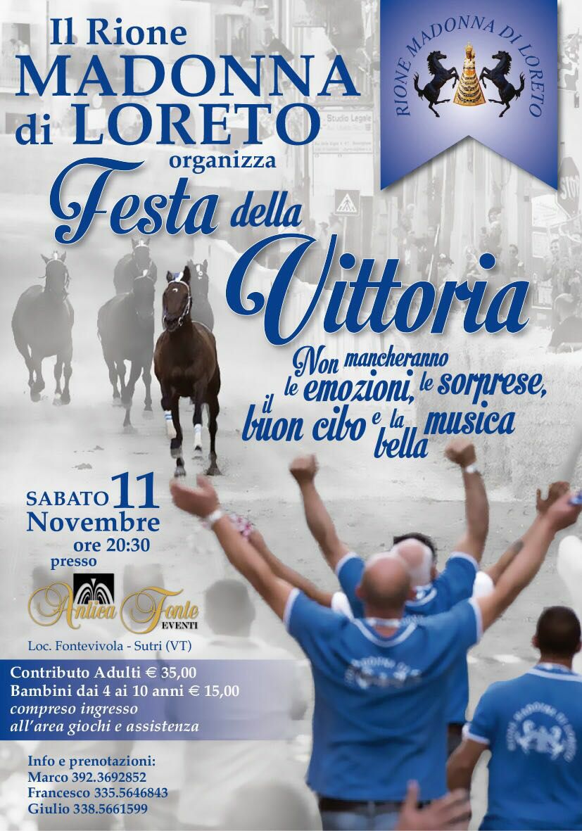 Ronciglione: sabato 11 novembre la Festa della Vittoria di Madonna di Loreto