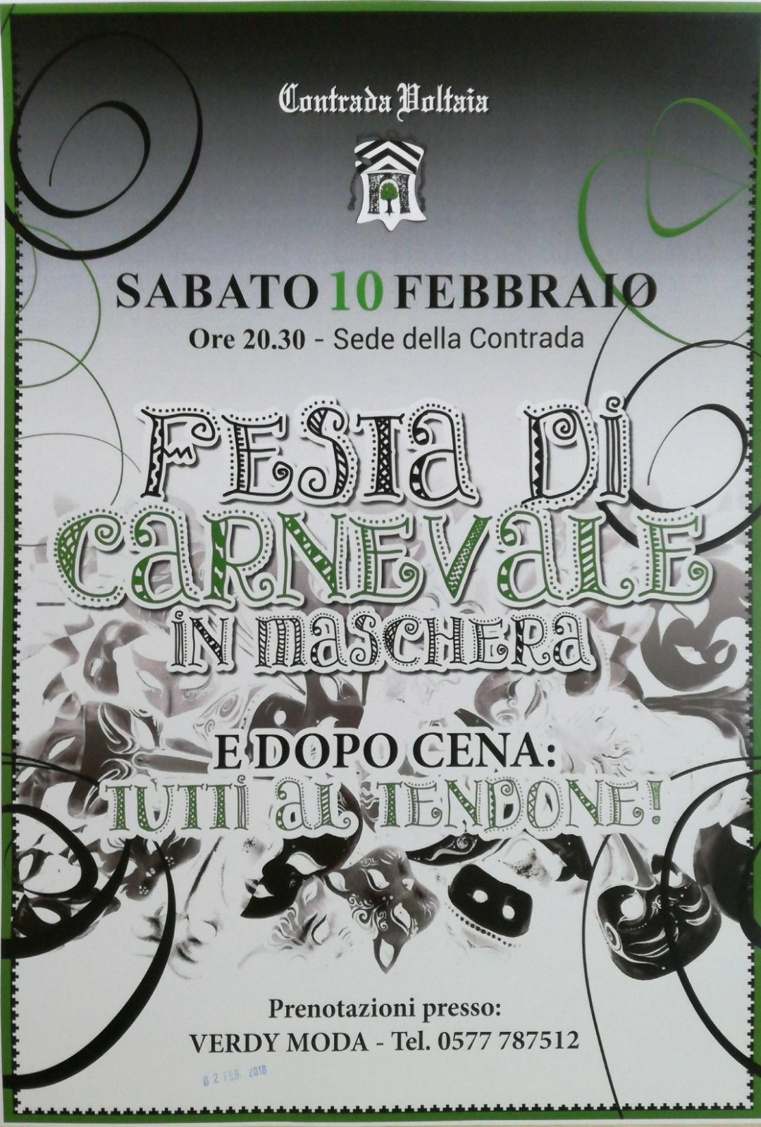 Piancastagnaio: sabato Festa di Carnevale nella Contrada Voltaia