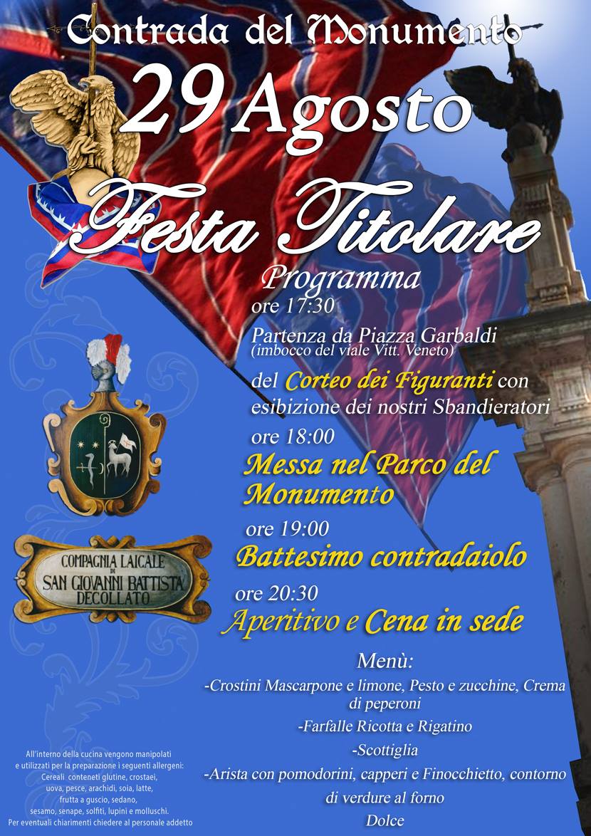 Castel del Piano: oggi la festa titolare della Contrada Monumento