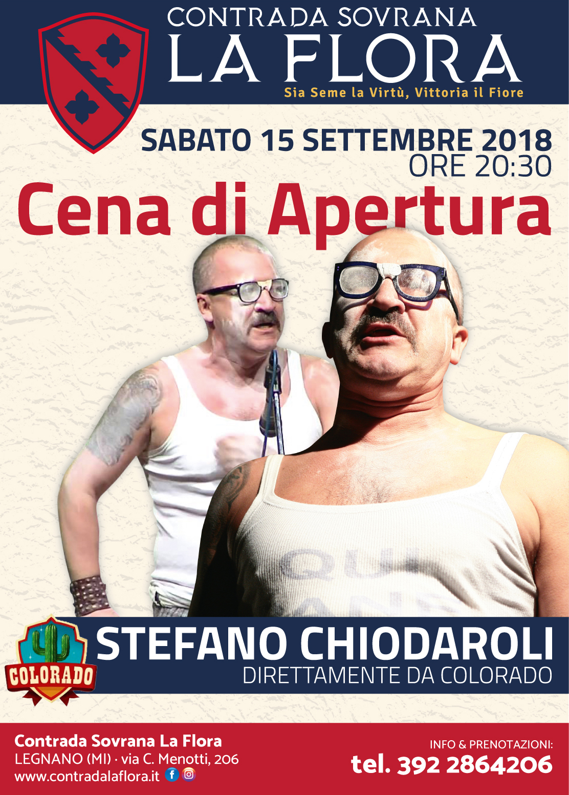 Contrada La Flora: sabato la Cena di Apertura