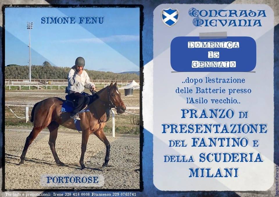 Domenica la Contrada Pievania presenta Simone Fenu