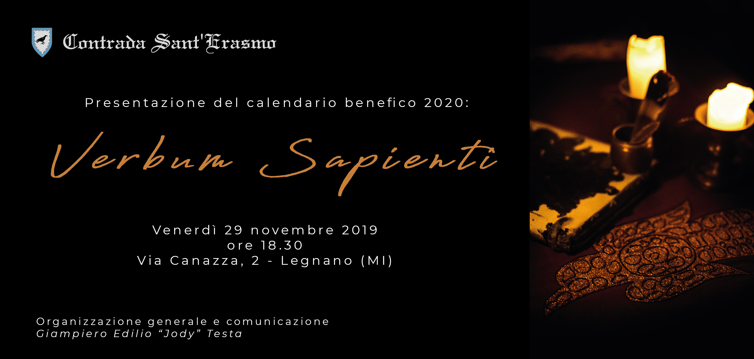 La Contrada Sant'Erasmo presenta il calendario benefico 2020