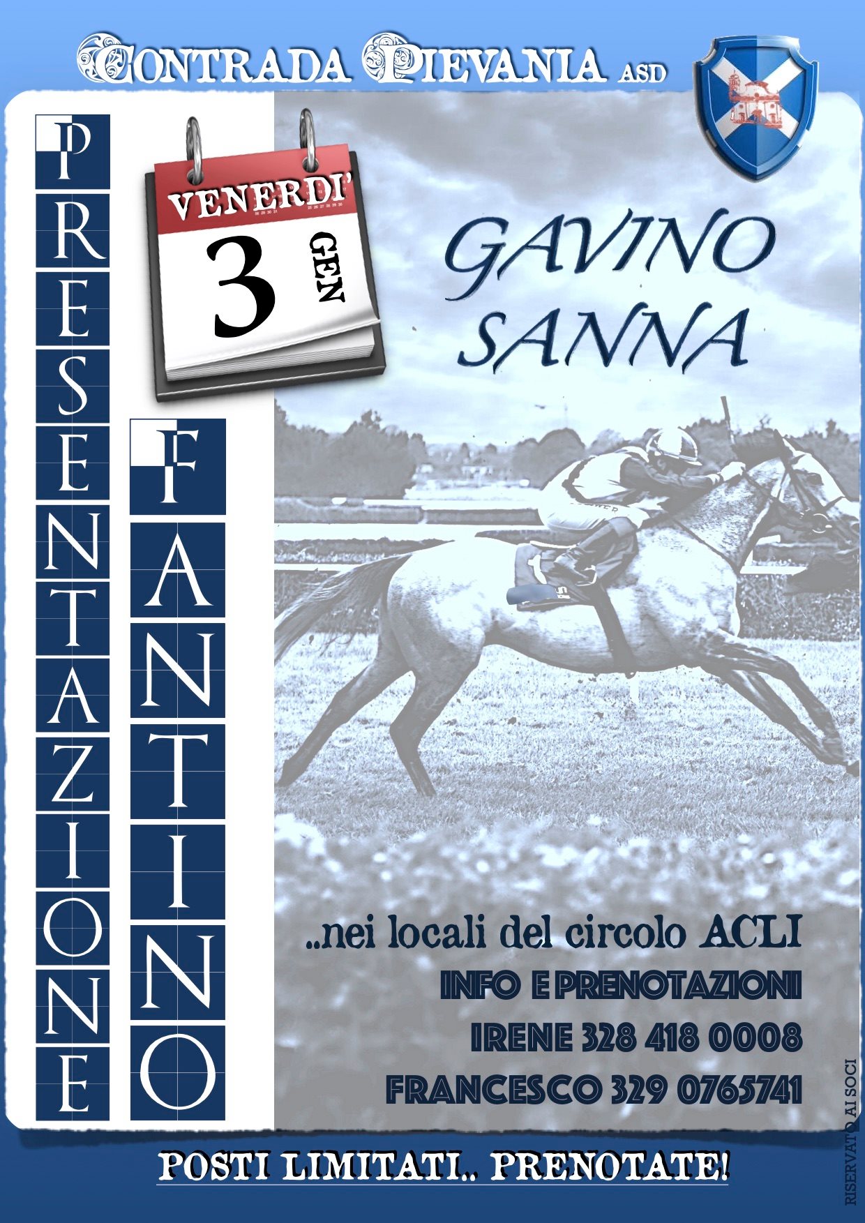 Contrada Pievania: il 3 gennaio la presentazione di Gavino Sanna