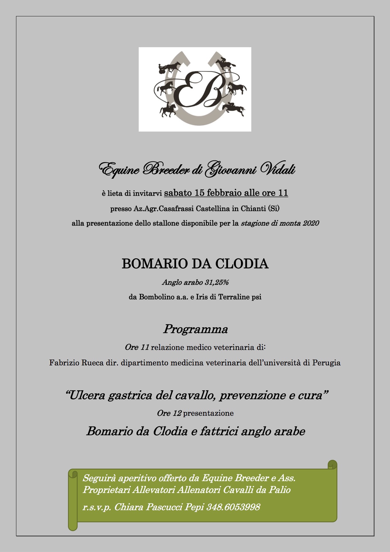 Sabato 15 febbraio la presentazione di Bomario da Clodia