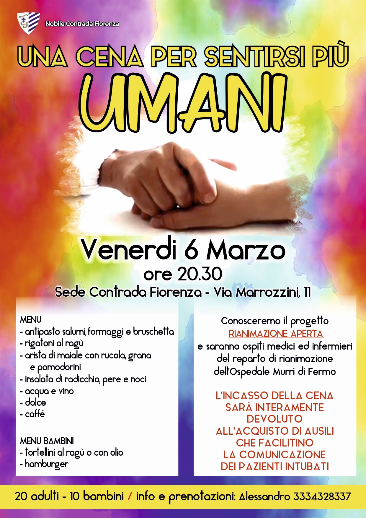 Fermo: La Contrada Fiorenza organizza una cena di beneficenza