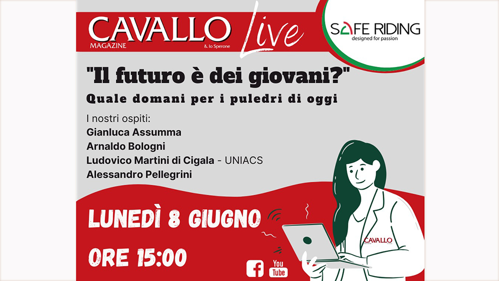 Questo pomeriggio ci sarà un webinar sui giovani cavalli