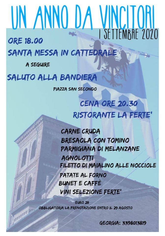 Asti: martedì prossimo il Rione Cattedrale festeggia un anno dalla vittoria del Palio