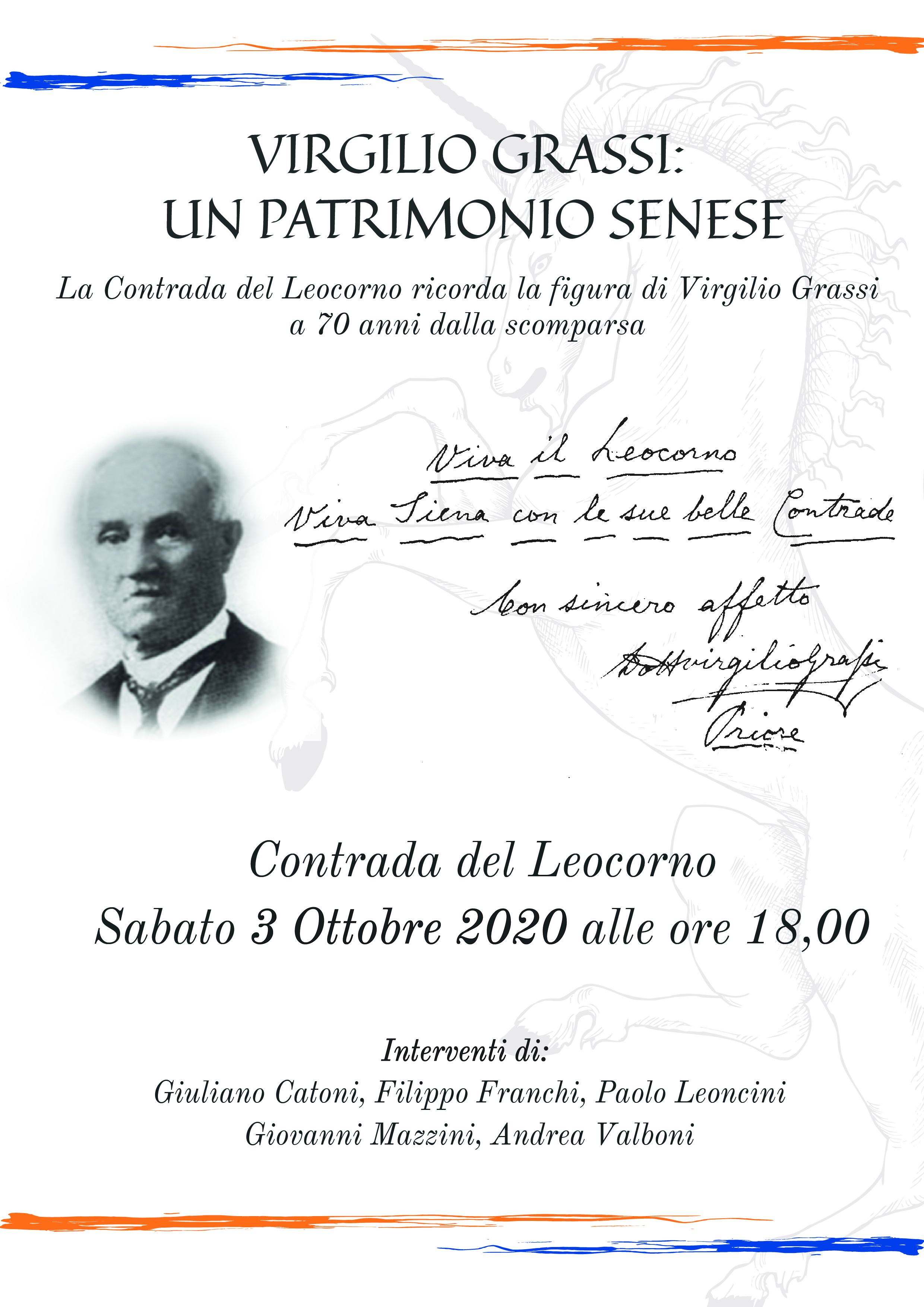 Leocorno: sabato una conferenza su Virgilio Grassi