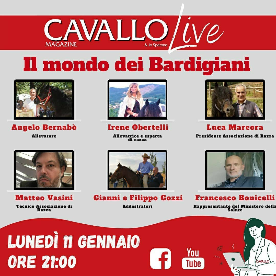 Cavallo Magazine: questa sera una diretta Facebook sul cavallo bardigiano