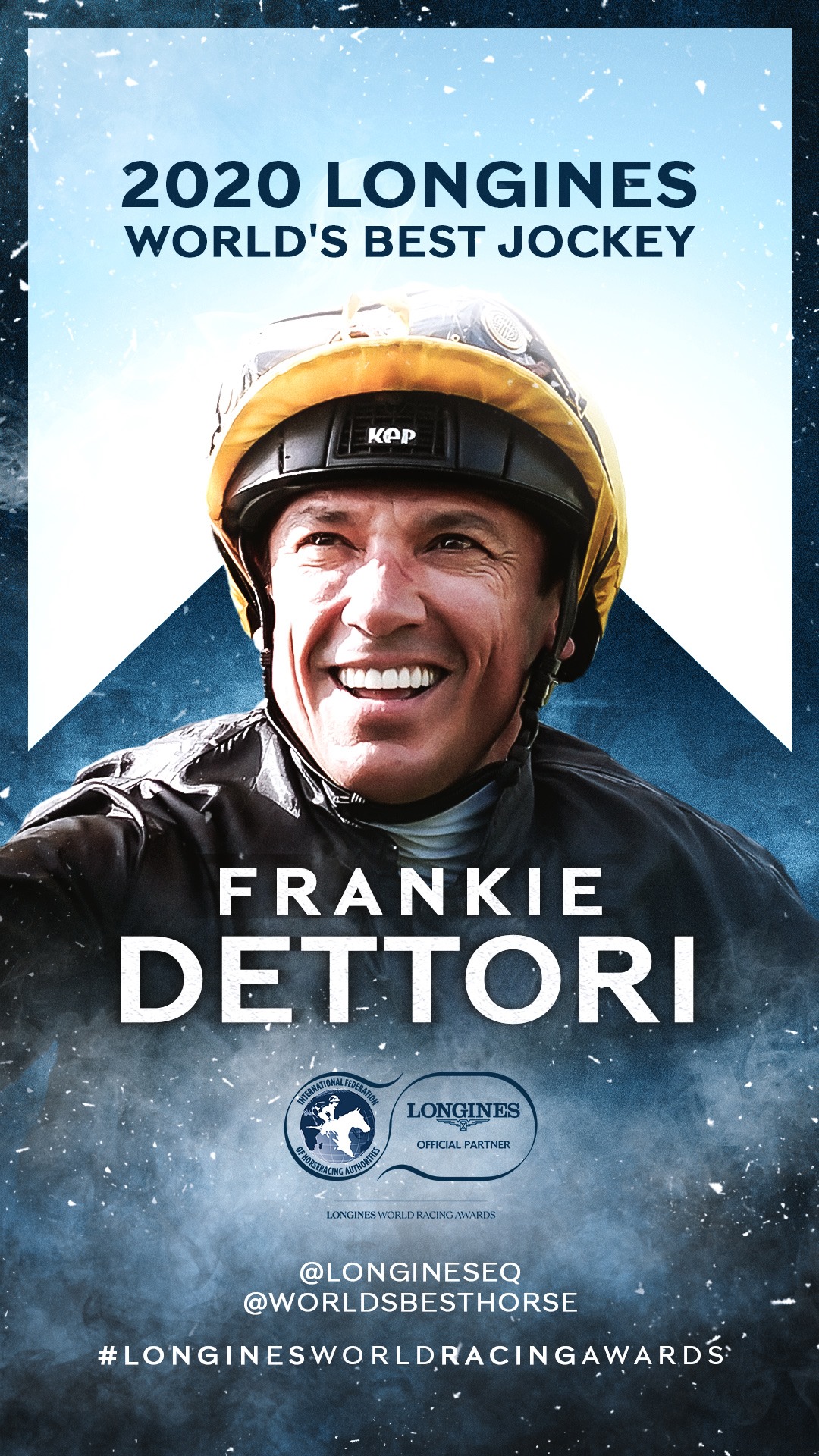 Frankie Dettori ha vinto il Longines World’s Best Jockey 2020