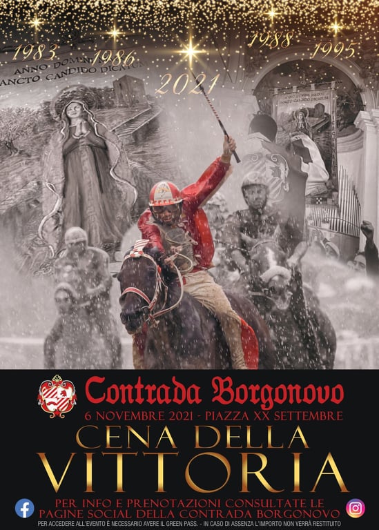 Fucecchio: il 6 novembre la Cena della Contrada Borgonovo