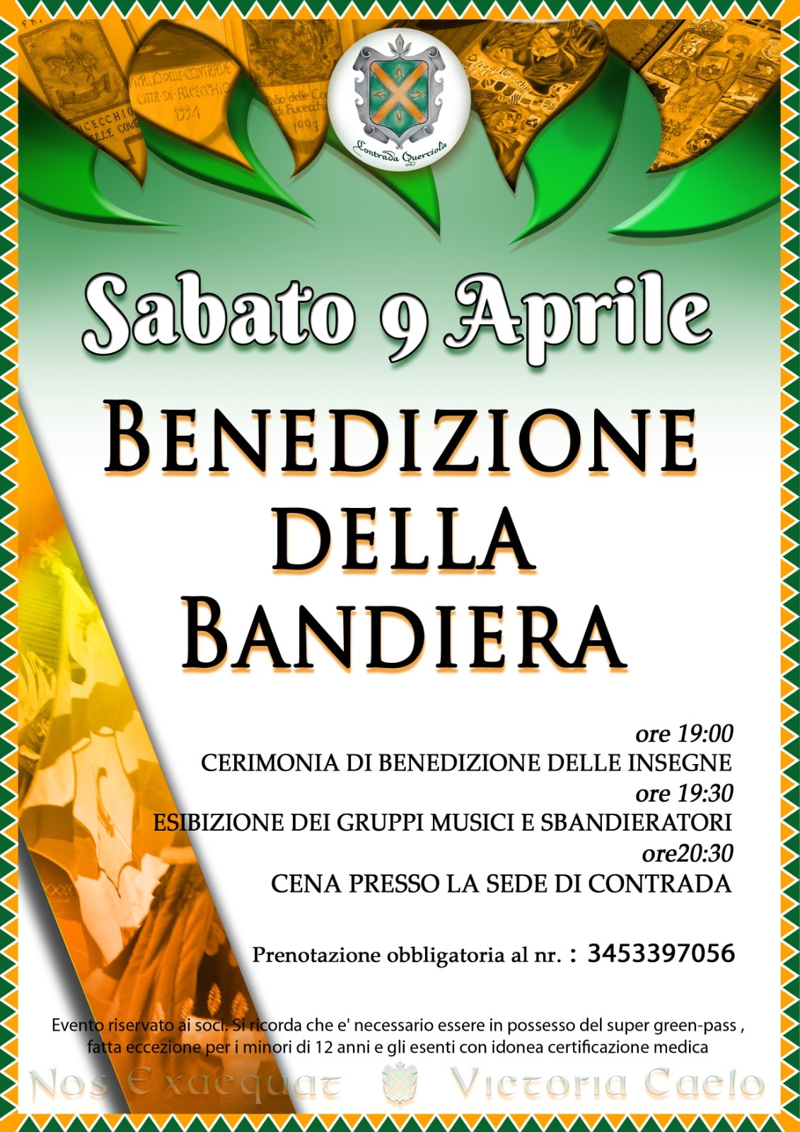 Contrada Querciola: questa sera la benedizione della bandiera