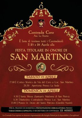 Piancastagnaio: oggi e domani la Festa del Santo Patrono della Contrada Coro