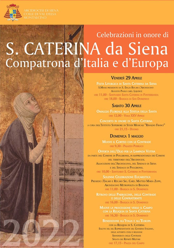 Oggi al via le Celebrazioni Cateriniane
