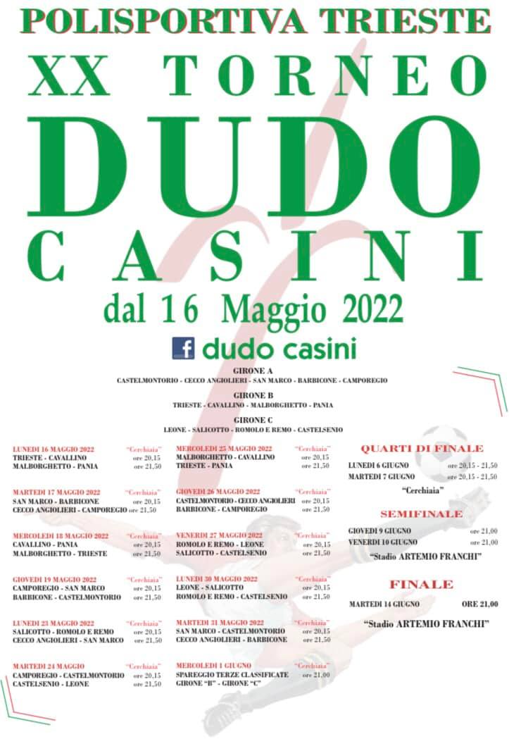 Lunedì inizia il torneo di calcio 