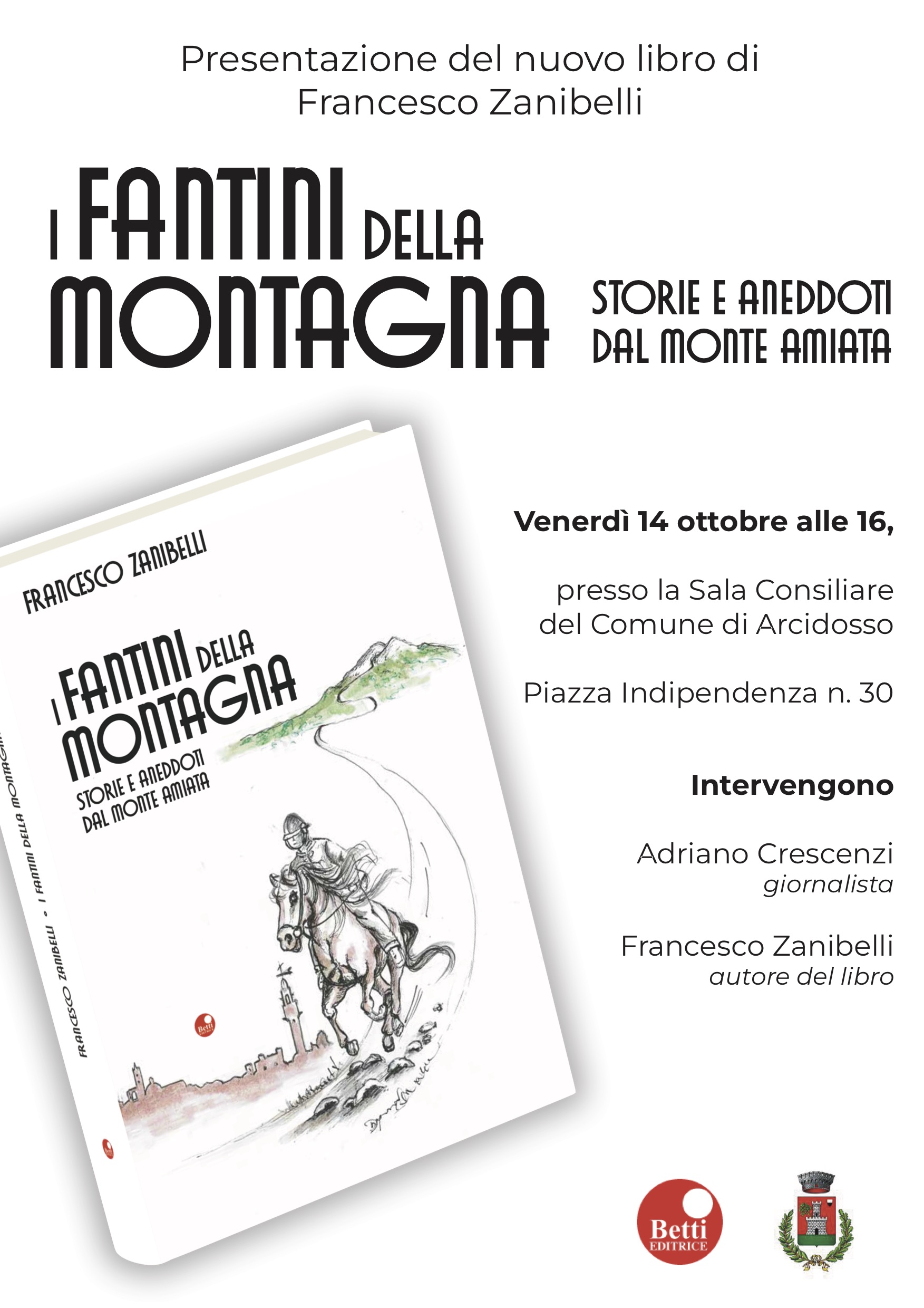 Il 14 ottobre presenteremo il nostro libro ad Arcidosso